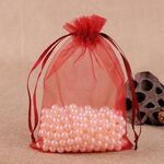 Sacchetti regalo da 100 pezzi Sacchetti in organza per gioielli Sacchetti estraibili per feste di compleanno per matrimoni, dimensioni sacchetto regalo: 7 x 9 cm