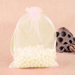 Sacchetti regalo da 100 pezzi Sacchetti in organza per gioielli Sacchetti estraibili per feste di compleanno per matrimoni, dimensioni sacchetto regalo: 7X9 cm (conchiglia rosa)