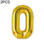 2 PCS 40 pollici Numero di foglio di alluminio Palloncini Balloons Compleanno Compleanno Negozio di fidanzamento Party Decor Kids Ball Forniture (0-Gold)