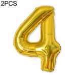 2 PCS 40 pollici Numero di foglio di alluminio Palloncini Balloons Compleanno Wedding Engagement Party Decor Kids Ball Forniture (4-Gold)
