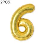 2 PCS 40 pollici di alluminio Numero di foglio di alluminio Palloncini Balloons Beneay Wedding Engagement Party Decor Kids Ball Forniture (6-Gold)