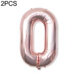 2 PCS 40 pollici di alluminio Numero di foglio di alluminio Palloncini Balloons Compleanno Compleanno fidanzamento Party Decor Bambini Forniture per bambini (0-chambaign Gold)