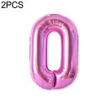 2 PCS 40 pollici Numero di foglio di alluminio Palloncini Balloons Compleanno Wedding Engagement Party Decor Kids Ball Forniture (0-Rose Red)