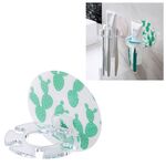 Portaspazzolino in plastica Dispenser di spazzolino da denti per stoccaggio di dentifricio (verde)