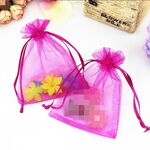 Sacchetti regalo in organza da 100 pezzi Sacchetti per imballaggio di gioielli Decorazione per feste di matrimonio, dimensioni: 7x9 cm (D8 Rose Red)