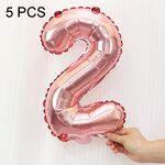 5 PCS 16 pollici Number Foil Balloons Busy Birthday Party Balloons da sposa