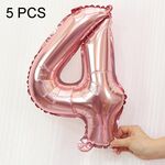 5 PCS 16 pollici Number Foil Balloons Busy Birthday Party Balloons da sposa