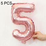 5 PCS 16 pollici Number Foil Balloons Busy Birthday Party Balloons da sposa