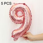 5 PCS 16 pollici Number Foil Balloons Busy Birthday Party Balloons da sposa