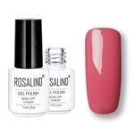ROSALIND Set di smalti semipermanenti UV Primer semipermanente Top Coat Poly Gel Smalto per unghie Gel per manicure, capacità: 7 ml