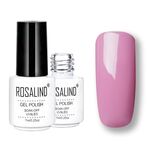 ROSALIND Set di smalti semipermanenti UV Primer semipermanente Top Coat Poly Gel Smalto per unghie Gel per manicure, capacità: 7 ml