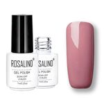 ROSALIND Set di smalti semipermanenti UV Primer semipermanente Top Coat Poly Gel Smalto per unghie Gel per manicure, capacità: 7 ml