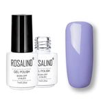 ROSALIND Set di smalti semipermanenti UV Primer semipermanente Top Coat Poly Gel Smalto per unghie Gel per manicure, capacità: 7 ml