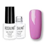 ROSALIND Set di smalti semipermanenti UV Primer semipermanente Top Coat Poly Gel Smalto per unghie Gel per manicure, capacità: 7 ml