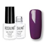 ROSALIND Set di smalti semipermanenti UV Primer semipermanente Top Coat Poly Gel Smalto per unghie Gel per manicure, capacità: 7 ml