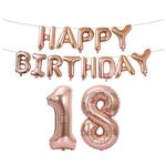 Decorazione di compleanno in alluminio palloncino palloncino da 40 pollici numero grande numero di alluminio foglio decorazione palloncino set, stile: 18 (oro rosa)