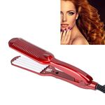 Ferro arricciacapelli ondulato in ceramica professionale da 2 pezzi 220V (rosso)