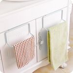 Portasciugamani da cucina Portaoggetti da appendere Armadio Porta dell'armadio Appendiabiti posteriore Portasciugamani Portaspugna Portaoggetti per bagno(Bianco)