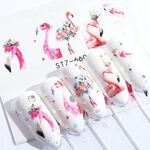 5 pezzi simpatici animali adesivi per unghie decalcomanie ad acqua decorazione filigrana (STZ660)