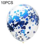 10 PCS 12 pollici coriandoli palloncini decorazione di nozze buon compleanno festa in lattice palloncino (blu)