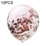 10 pezzi 12 pollici confetti palloncini decorazione di nozze buon compleanno festa in lattice palloncino (oro rosa)