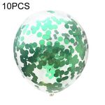 10 pezzi 12 pollici coriandoli palloncini decorazione di nozze festa di buon compleanno festa in lattice palloncino (verde)