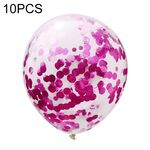 10 pezzi 12 pollici coriandoli palloncini decorazione di nozze buon compleanno festa in lattice palloncino (rosso rosa)
