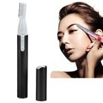 2 PCS Trimmer elettrico portatile per sopracciglia Trimmer per capelli Trimmer per rimozione di precisione Micro Clipper Rasoio per la cura del viso Trimmer da barba (nero classico)