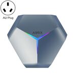 A95X F4 8K UHD Smart TV BOX Lettore multimediale Android 10.0 con telecomando, Amlogic S905X4 Quad Core Cortex-A55 fino a 2,0 GHz, RAM: 2 GB, ROM: 16 GB, WiFi 2,4 GHz/5 GHz, Bluetooth, spina AU (blu metallizzato)