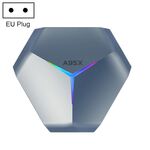 A95X F4 8K UHD Smart TV BOX Lettore multimediale Android 10.0 con telecomando, Amlogic S905X4 Quad Core Cortex-A55 fino a 2,0 GHz, RAM: 2 GB, ROM: 16 GB, WiFi 2,4 GHz/5 GHz, Bluetooth, spina europea (blu metallizzato)