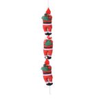 Scala con ciondolo di Natale Albero di bambole di Babbo Natale Ornamenti di Capodanno (corda per tre persone da 25 cm)