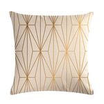 Fodera per cuscino multicolore in cotone e lino senape Fodera per cuscino geometrico giallo Dimensioni decorative: 45 cm x 45 cm