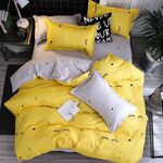 Set biancheria da letto Luxury Family Set Lenzuolo Copripiumino Federa, Dimensioni: 1,5 m Lenzuolo a quattro pezzi (piega ciglia)