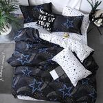 Set biancheria da letto Luxury Family Set Lenzuolo Copripiumino Federa, Dimensioni: 2m Lenzuolo a quattro pezzi (Stella)