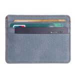 Pacchetto di carte di credito in pelle PU con motivo lucertola 5 pezzi (grigio)