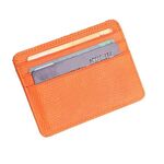 Pacchetto di carte di credito in pelle PU con motivo lucertola 5 pezzi (arancione)