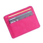 Pacchetto di carte per carte bancarie in pelle PU modello lucertola 5 pezzi (rosa)