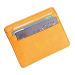 Pacchetto di carte di credito in pelle PU con motivo lucertola 5 pezzi (giallo)