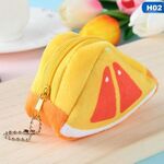 Simpatico portamonete in peluche regalo portafogli frutta borsa femminile (arancione)