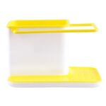 Portaoggetti in spugna da cucina 2 pezzi Scatola portaoggetti lavello autodrenante (giallo)