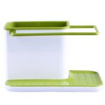 Portaoggetti per lavello autodrenante da 2 pezzi per cucina in spugna (verde)