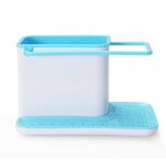 Portaoggetti per lavello autodrenante da 2 pezzi per cucina in spugna (blu)