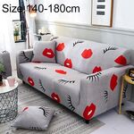 Divano Coperchi all-inclusive antiscivolo antiscivolo Elastico completo Cover Cover Cover Cover e cuscinetto, Specifica: Due sedile + 2 pezzi cuscino (labbro rosso)