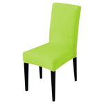 Fodera per sedia moderna in tinta unita Spandex Elastico elasticizzato Fodere per sedie per banchetti di nozze Fodera per sedili da pranzo Copertura per hotel pastorale, Specifica: Formato universale (Verde frutta)