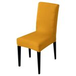 Fodera per sedia moderna in tinta unita Spandex Elastico elasticizzato Fodere per sedie per banchetti di nozze Fodera per sedili da pranzo Copertura per hotel pastorale, Specifica: Formato universale (Zenzero)