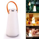 Lampada da tavolo a LED ricaricabile con interruttore tattile portatile Luce notturna di emergenza da campeggio esterna con maniglia