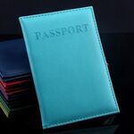 Custodia per passaporto da viaggio in pelle artificiale (blu chiaro)