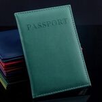 Custodia per passaporto da viaggio in pelle artificiale (verde intenso)