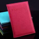 Custodia per passaporto da viaggio in pelle artificiale (rosa rossa)