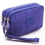 Pantaloncini con cerniera a tre strati per borsa porta cellulare da donna (blu)